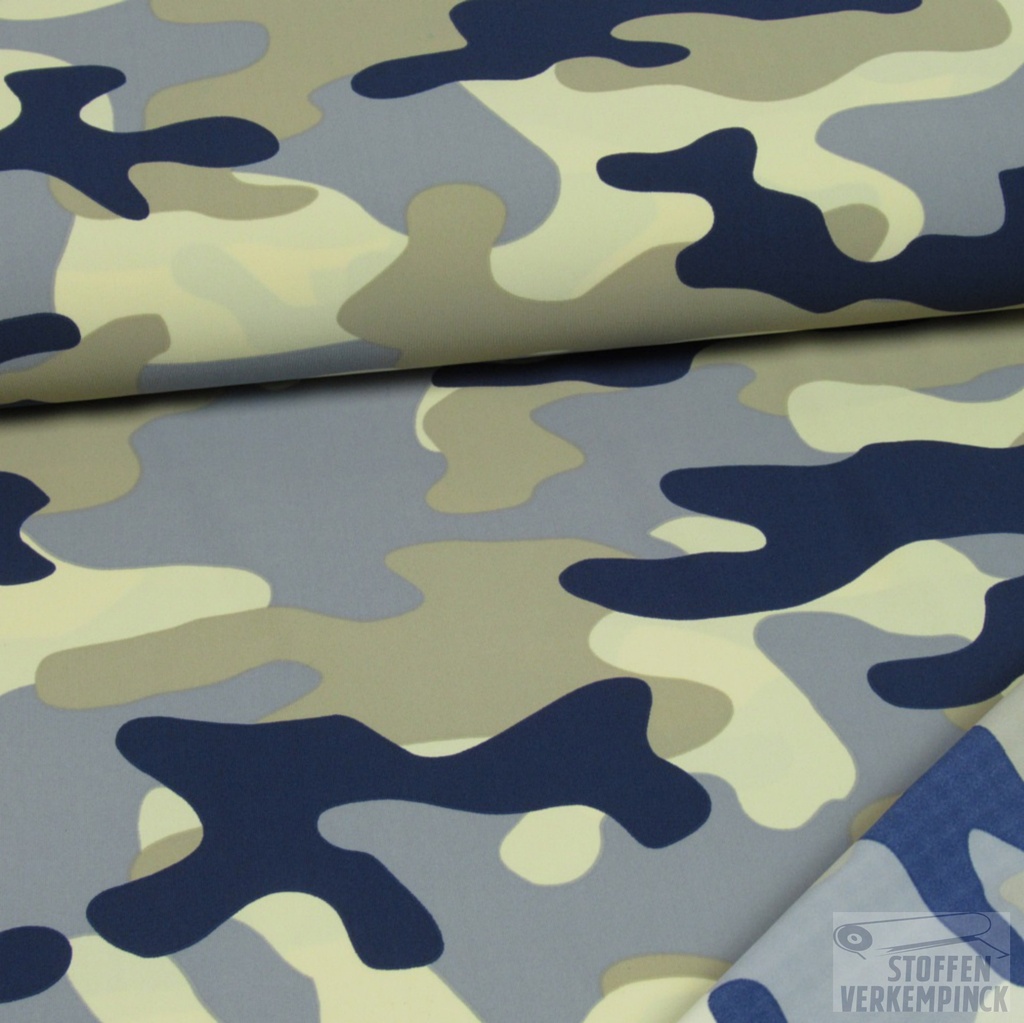 Jersey Travala Camo Print Blauw/Beige