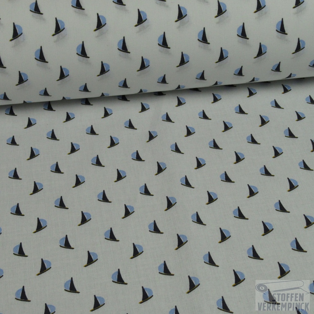 Katoen Print Scheepjes Wit