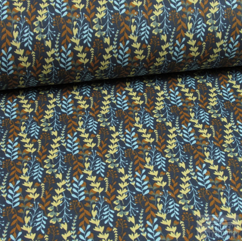 Katoen Print Varens Navy