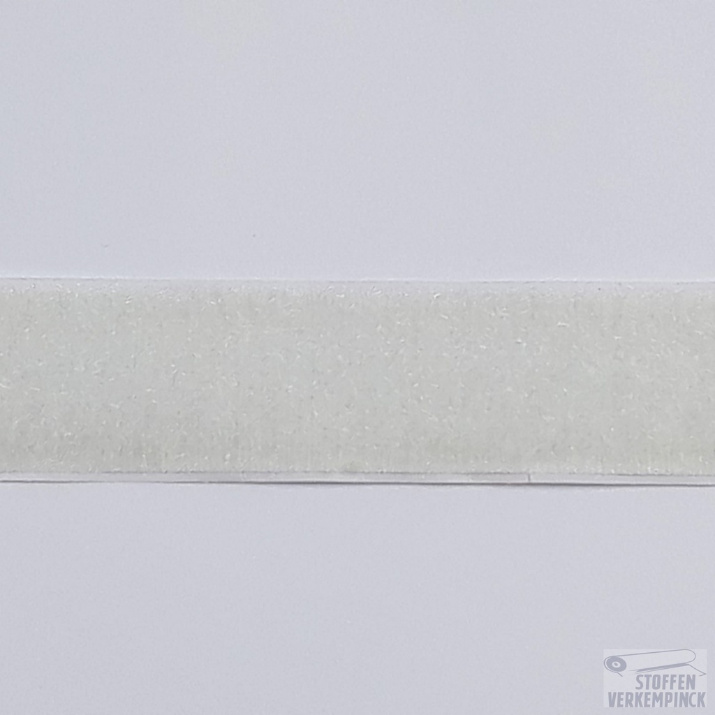 Klittenband Zelfklevend Lus 20mm  Wit