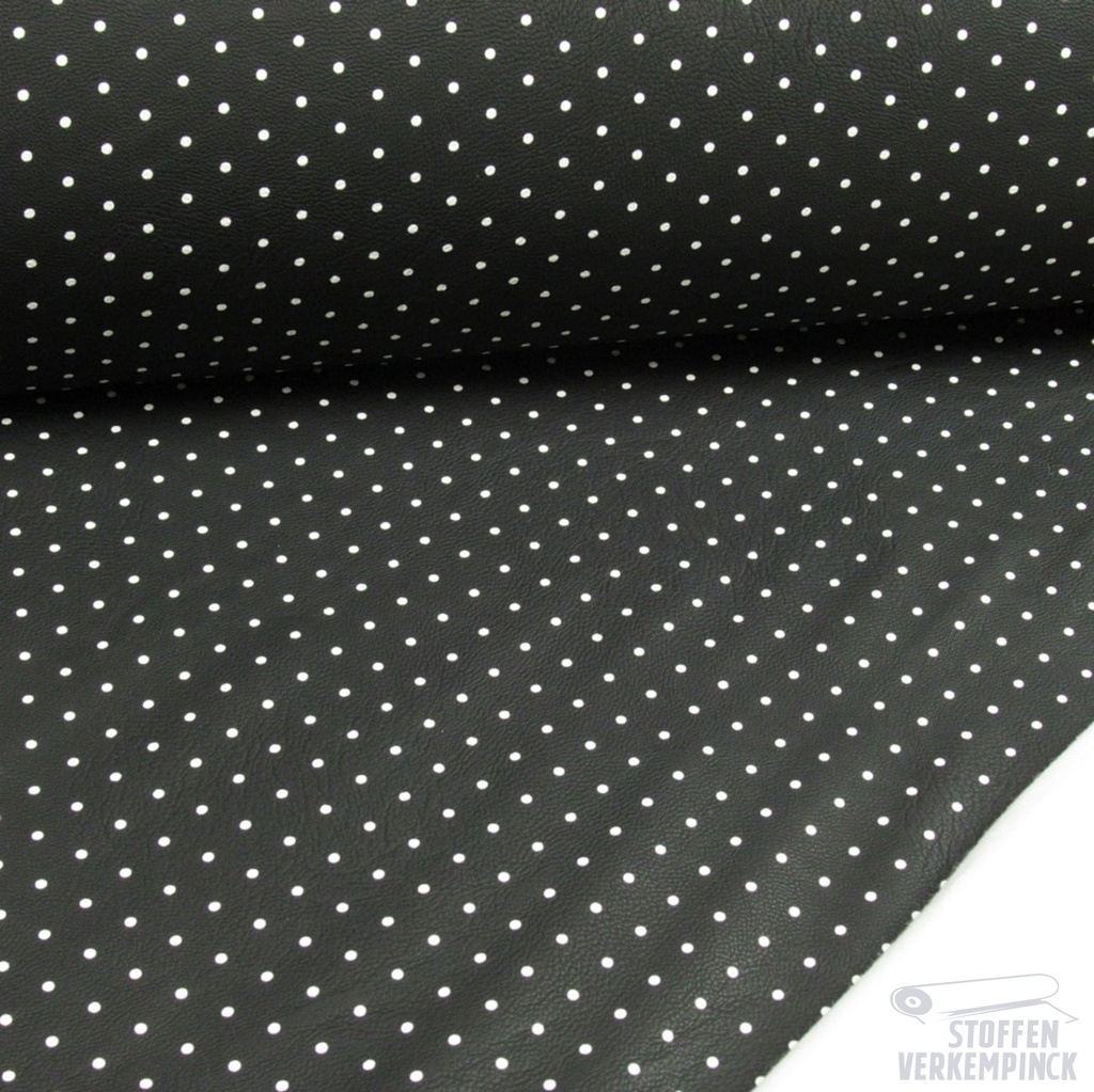 Leather Print Dots Black