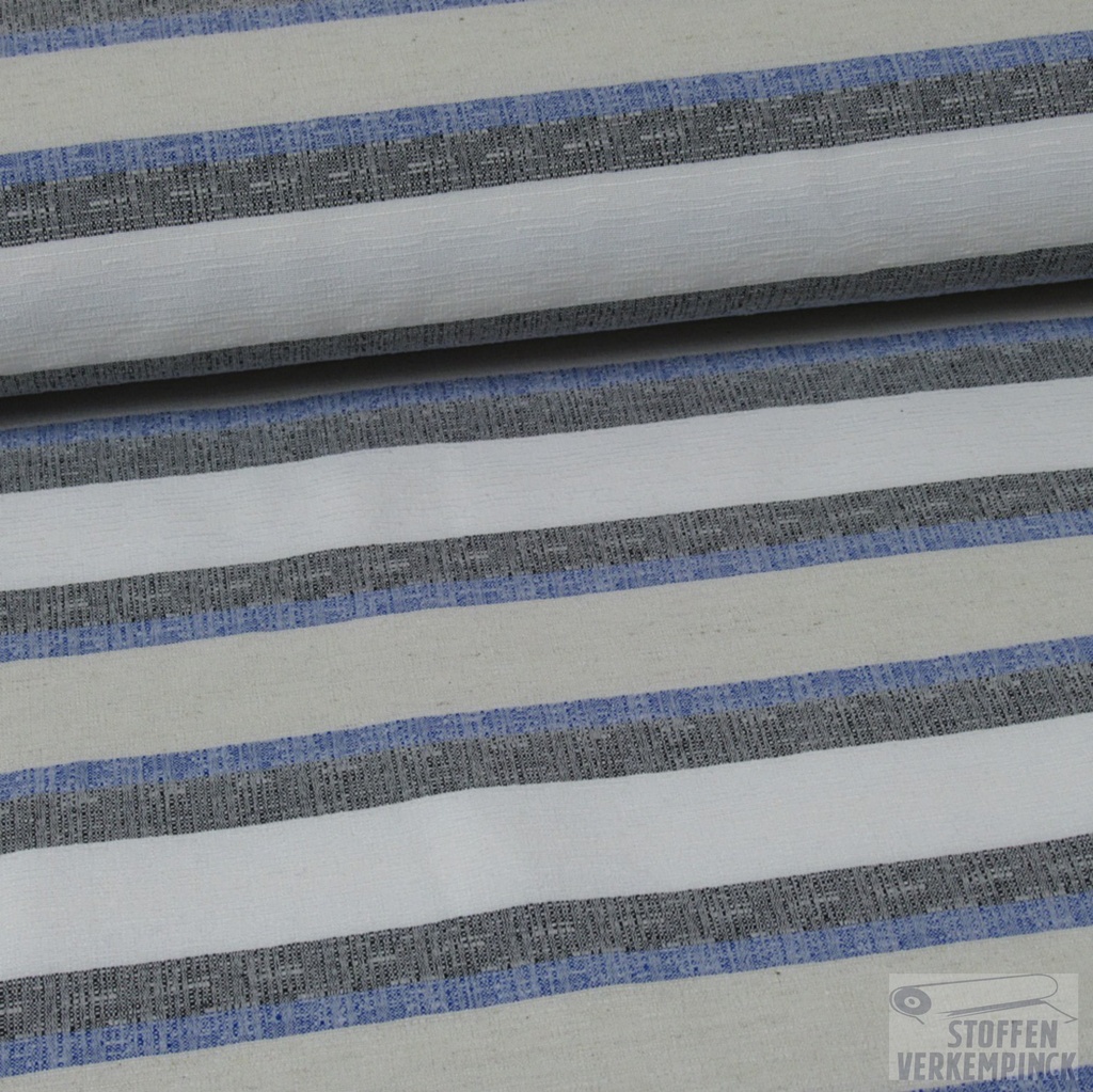 Lengtestretch Jacquard Strepen Denim