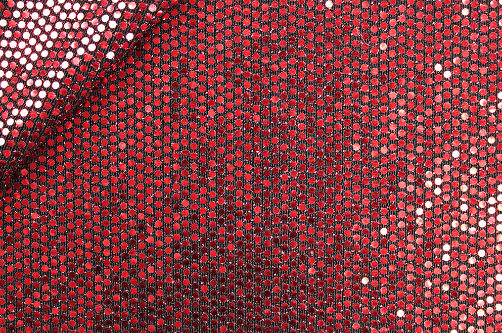 Stretch Jersey met pailletten Rood