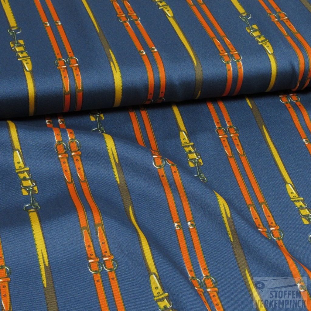 Polyester Print Belts Navy