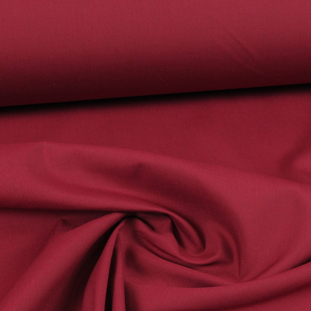 Popeline Polyester Katoen Bordeaux