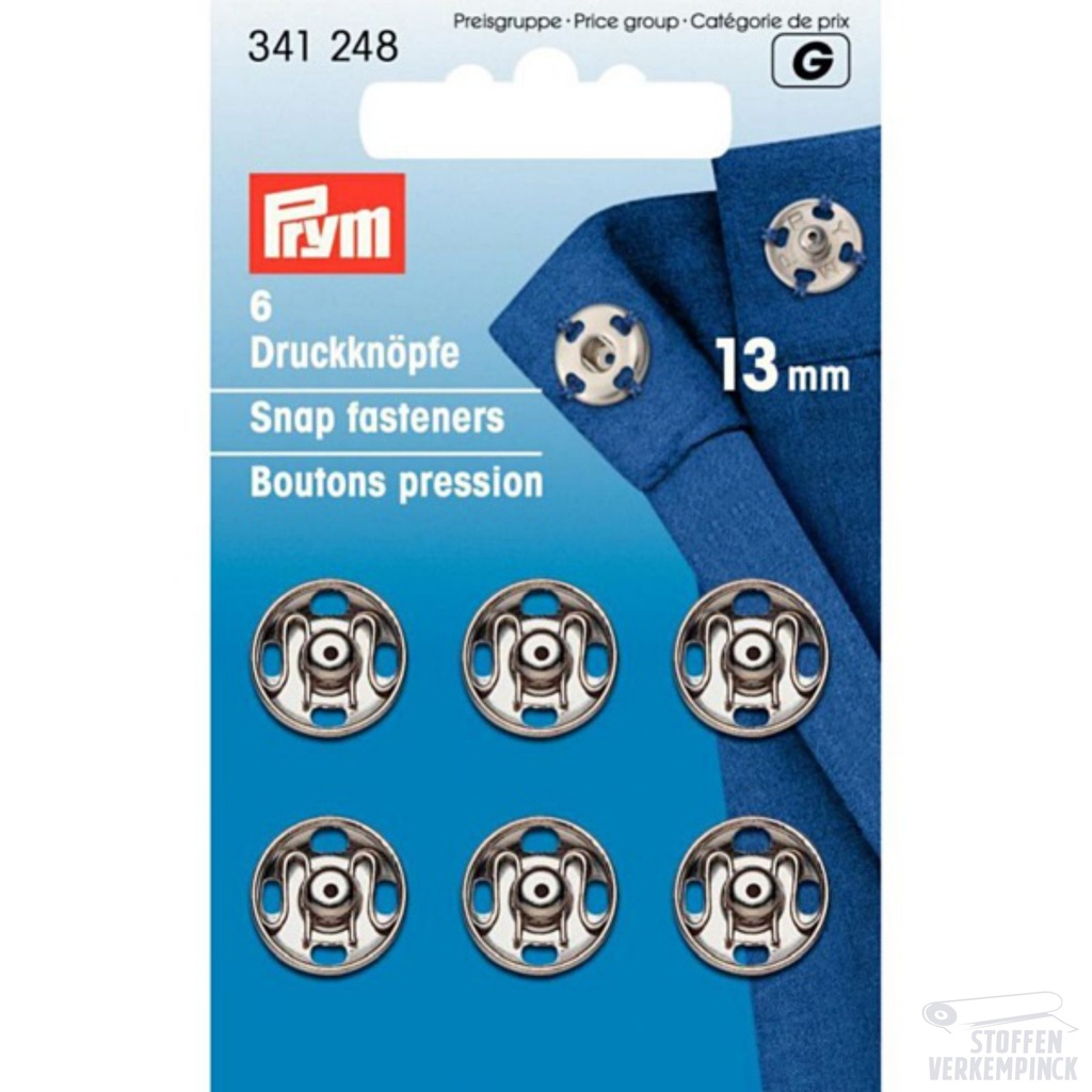 Prym Aannaaidrukknopen 13mm Zilver