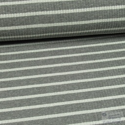 [VE-08606-001] Ribjersey Lurex Strepen Dark Grey