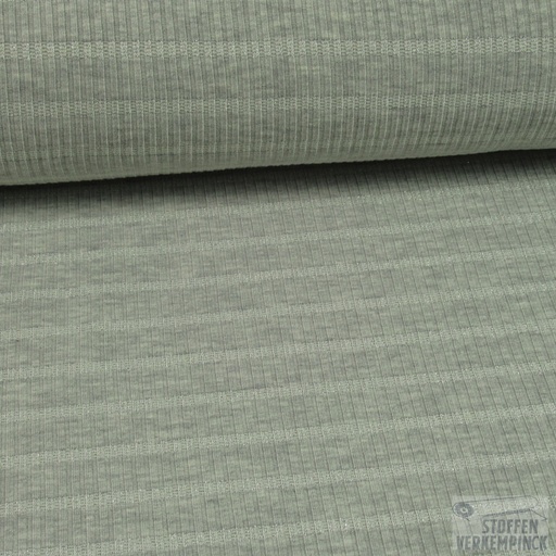 [VE-08606-002] Ribjersey Lurex Strepen Light Grey