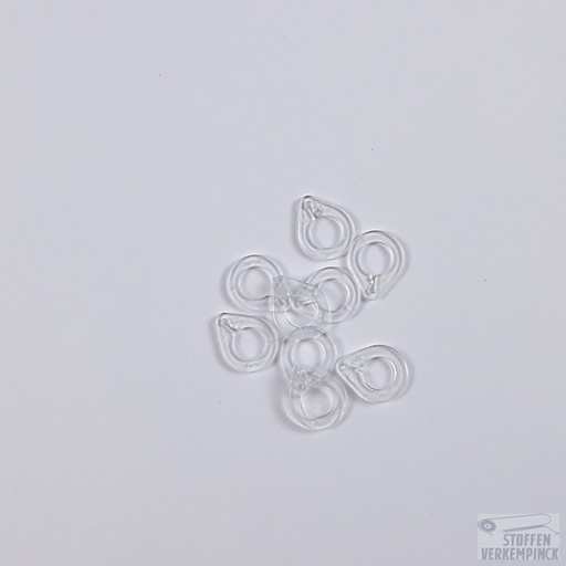 [WD-7011001000] Ringen Peervorm Transparant - 10st