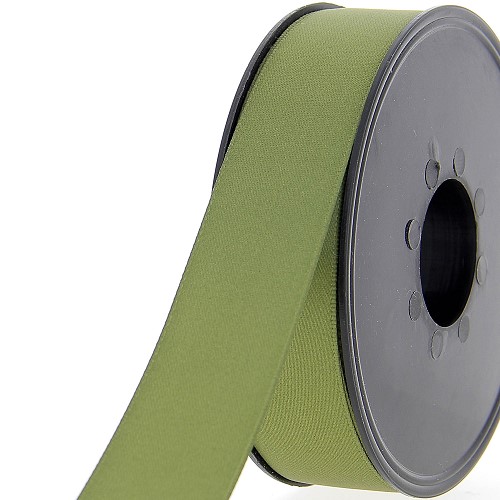 [400-A1000.25.926] Satijnlint double face 25mm olijf
