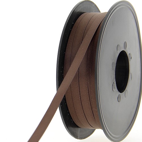 [400-A1000.06.917] Satijnlint double face 6mm donkerbruin