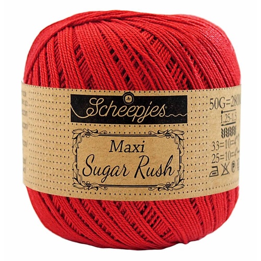 [DBF-1694-115] Scheepjes Maxi Sugar Rush 50 Gr -115- Hot Red