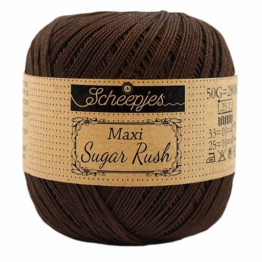 [DBF-1694-162] Scheepjes Maxi Sugar Rush 50 Gr -162- Black Coffee