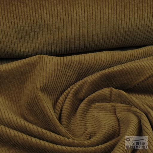 [KI-0779-098] Stretch Corduroy Licht Bruin