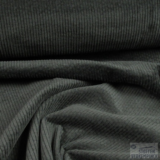 [KI-0779-999] Stretch Corduroy Zwart