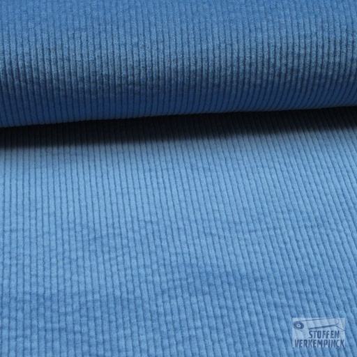 [KI-0779-635] Stretch Corduroy licht demin