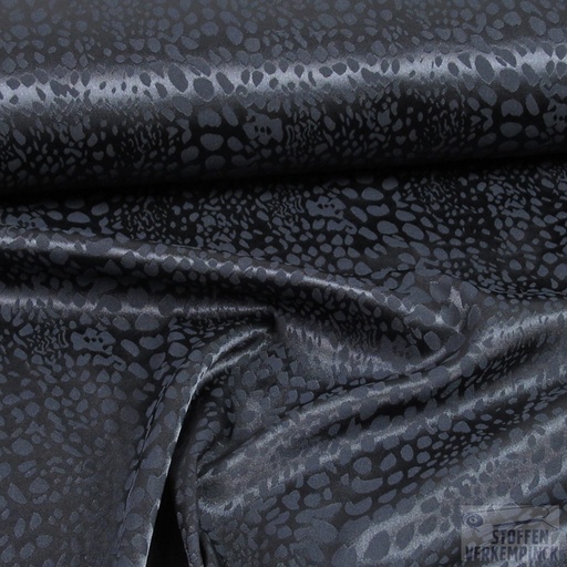 [CL-0525] Stretch Jacquard Bloezenstof Donkerblauw