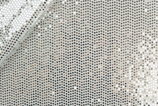 [CI-5401-PAI ELA GINGER-08] Stretch Jersey met pailletten Zilver