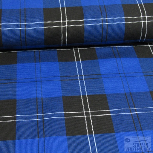 [POL-460017-6] Tartan Checks Groot Blauw/Zwart