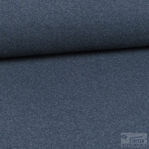 [VE-M8769-005] Boordstof Rib Mélange Navy
