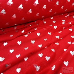 [POL-999780-601] Tule Foil Heart Red