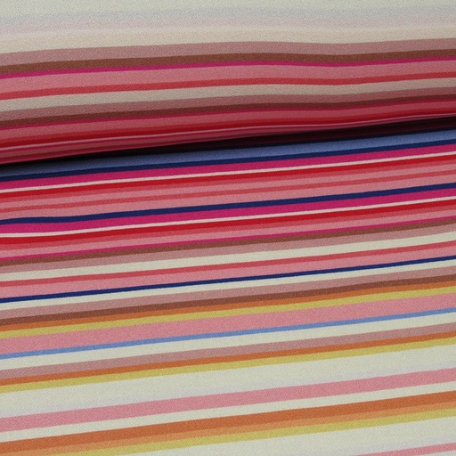 [420-2018] Viscose Crèpe Horizontale Strepen