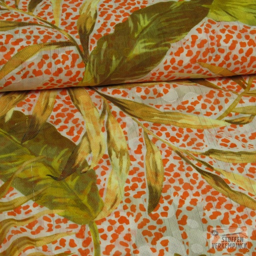 [EDI-0192139] Voile Lurex Leaves