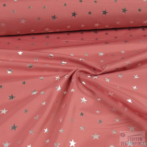 [VE-08488-002] Waterrepellent Print Stars Old Rose