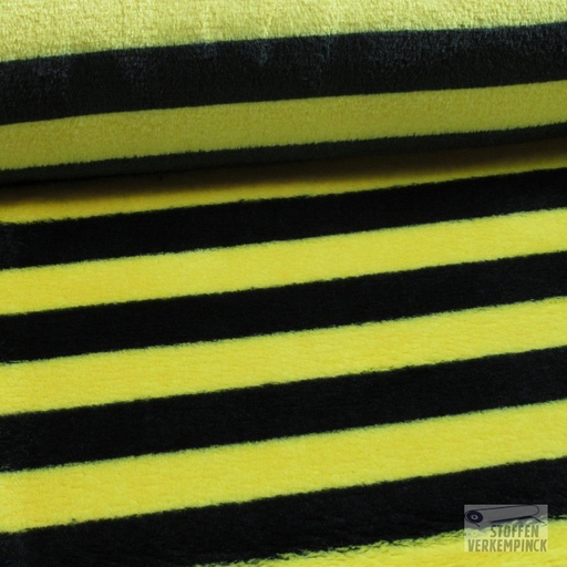 [ZA-902744-01] Wellness Fleece Strepen 24 mm Geel/Zwart