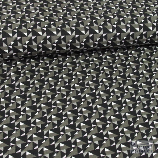 [030-18074-068] Viscose Crèpe Driehoekjes Grijs