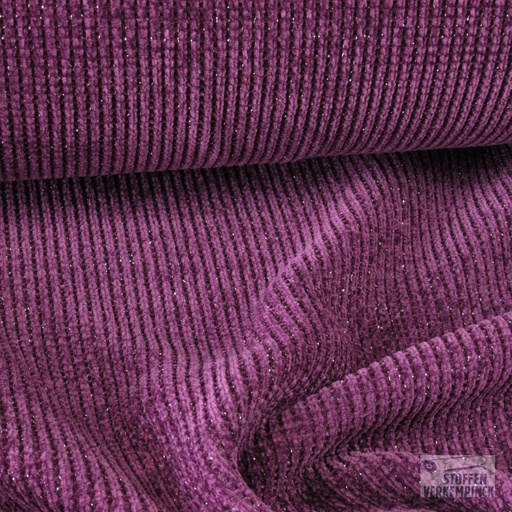 [NO-20288-018] Jersey Chenille met Lurex Paars
