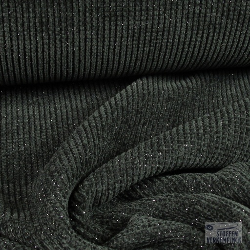 [NO-20288-069] Jersey Chenille met Lurex Zwart