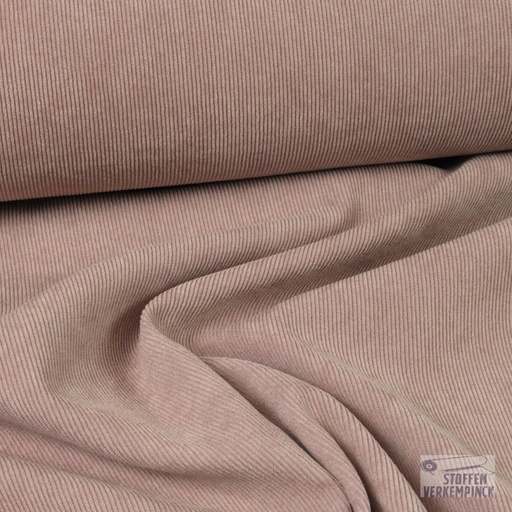 [096-0925-092] Corduroy Smalle Rib Oud Rose