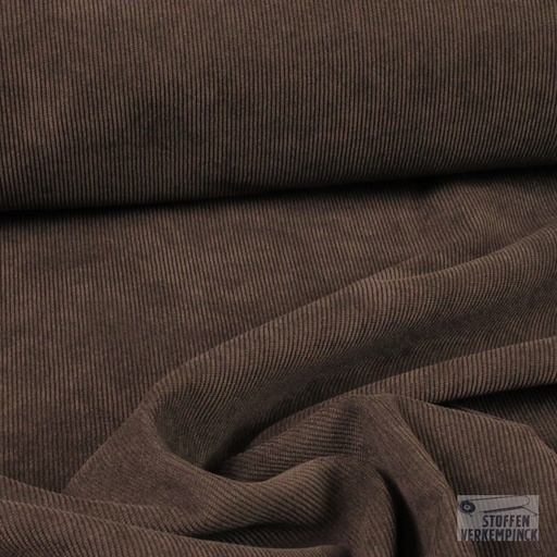 [096-0925-100] Corduroy Smalle Rib Bruin