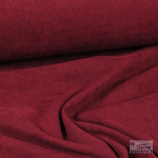 [096-0925-400] Corduroy Smalle Rib Bordeaux