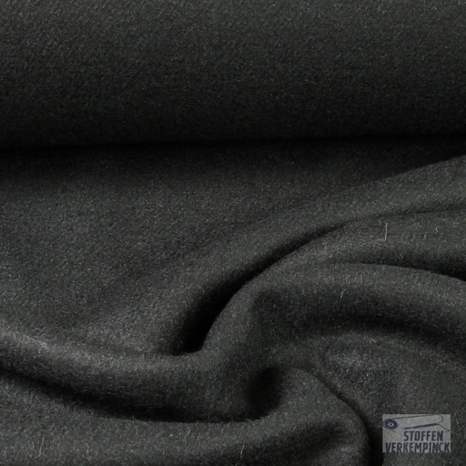 [096-16207-999] Mantelstof Knitted Zwart