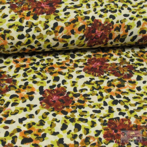 [096-18923-570] Bubble Chiffon Floral Print Aubergine