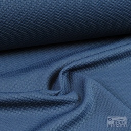 [184-0061-03] Jersey Picqué Jeansblauw