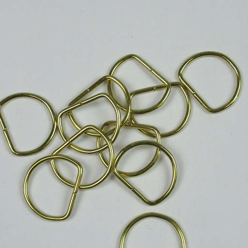 [287-43-20MM-GOUD] D-ring metaal 20mm Goud (per stuk)