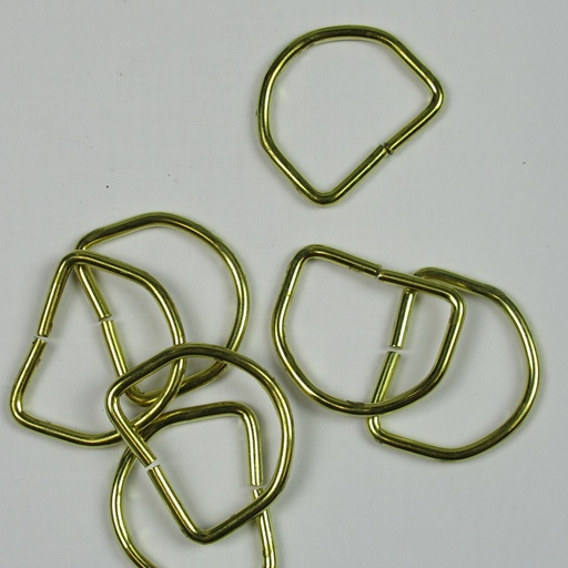 [287-43-30MM-GOUD] D-ring metaal 30mm Goud (per stuk)