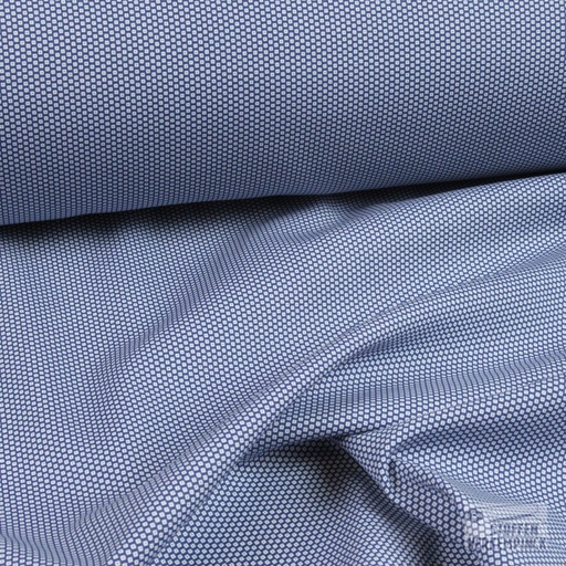 [456-0003] Popeline Print Vierkantjes - Bic