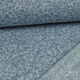 [BI-210600-44] Jersey Print Luipaard Jeansblauw