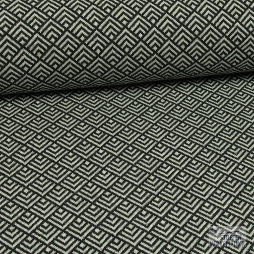 [POL-319022-10] Jersey Jacquard Wieber Zwart