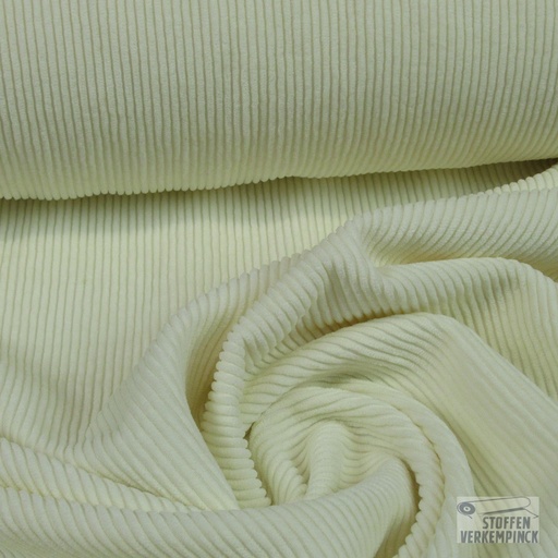 [KI-0960-020] Corduroy Stretch Soepel  Gebroken Wit