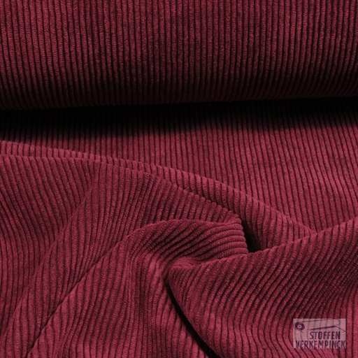 [096-0960-400] Corduroy Stretch Soepel  Bordeaux