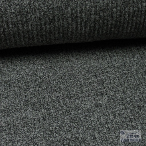 [096-16175-998] Jersey Rib Brushed Mélange Grijs - LAGE PRIJS