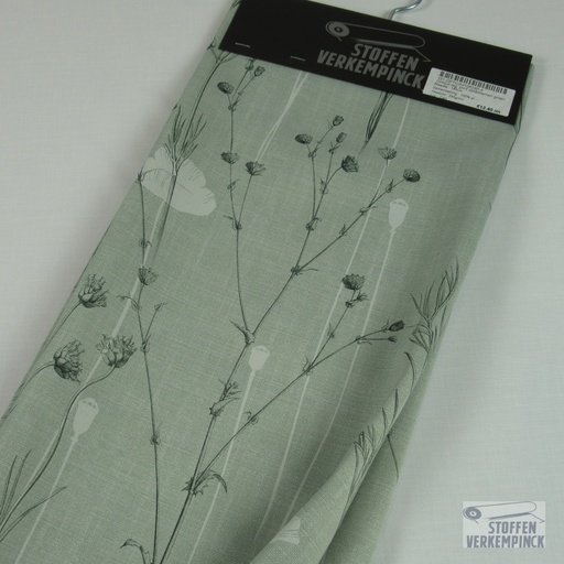 [181-OPTICA410624P-4] Dimout dig. print veldbloemen groen