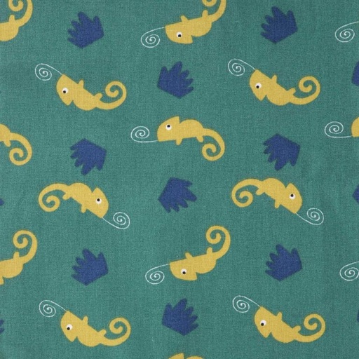 [321-29620] Katoen Print Camleo Vert/Absinthe 1B