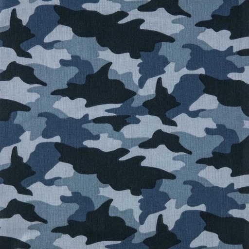 [321-31002] Katoen Print Army Baltique/CBleus 2B