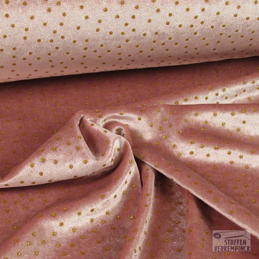 [MAD-0001-02] Velours Glitter Dots Rose